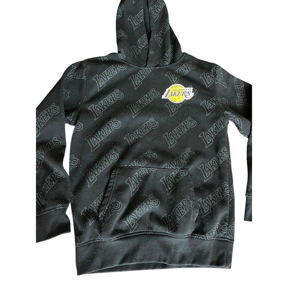 NBA Los Angeles Lakers Hoodie Sweater Print All Over SZ L (14-16) - Picture 2 of 10